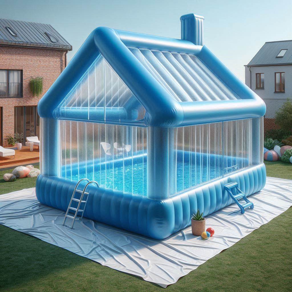 Experience Outdoor Luxury with the Spacious Inflatable Greenhouse Pool