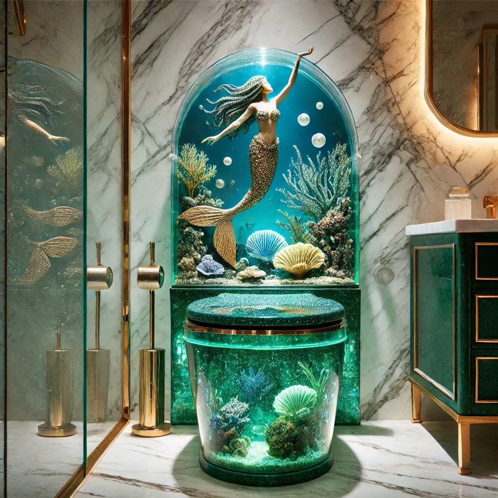 What Is a Mermaid-Themed Toilet?
