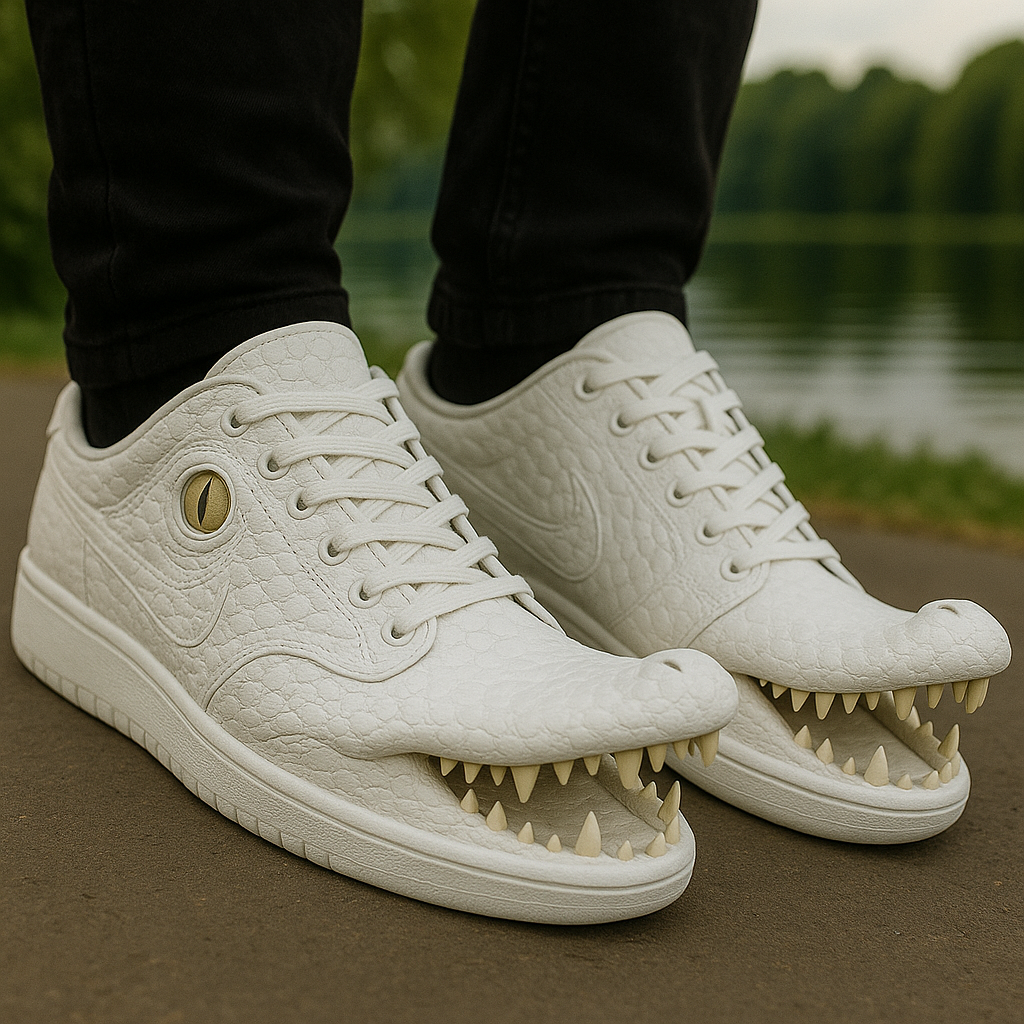Who's Wearing Crocodile Shaped Sneakers?