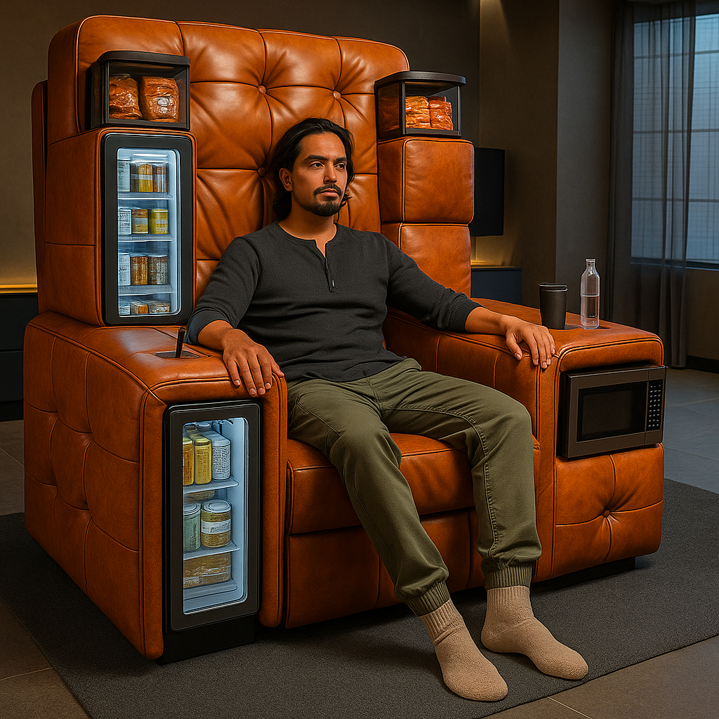 What Defines a Recliner with a Built-in Kitchen?