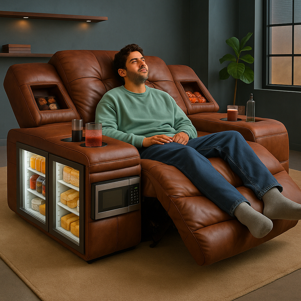 What Defines a Recliner with a Built-in Kitchen?
