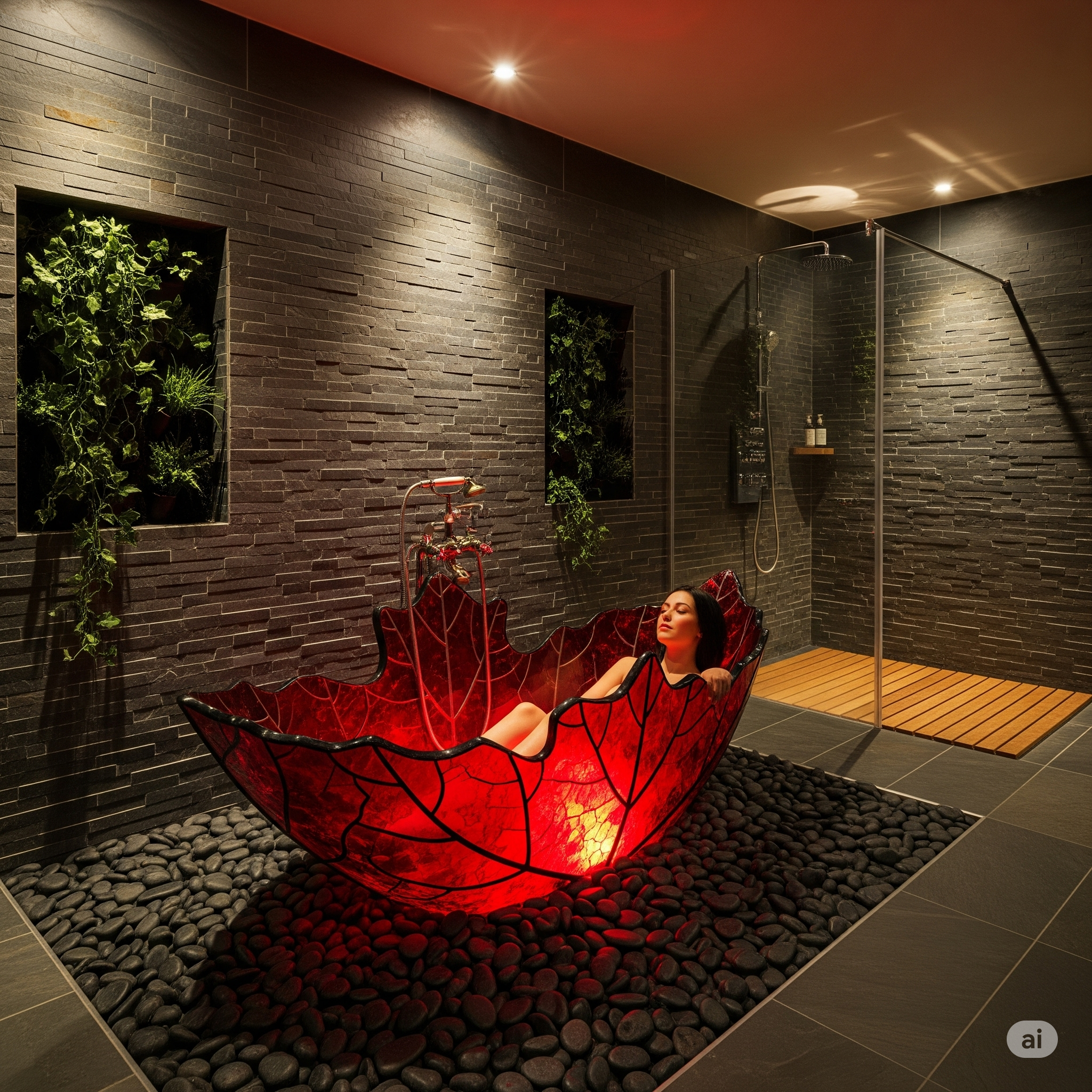 Integrating a Stained Glass Leaf Bathtub into Your Bathroom Design