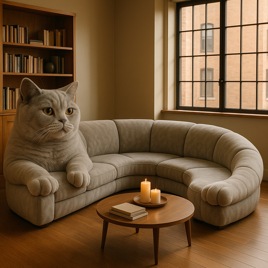 Why a Cat Shaped Sectional Sofa is the Cat's Meow!