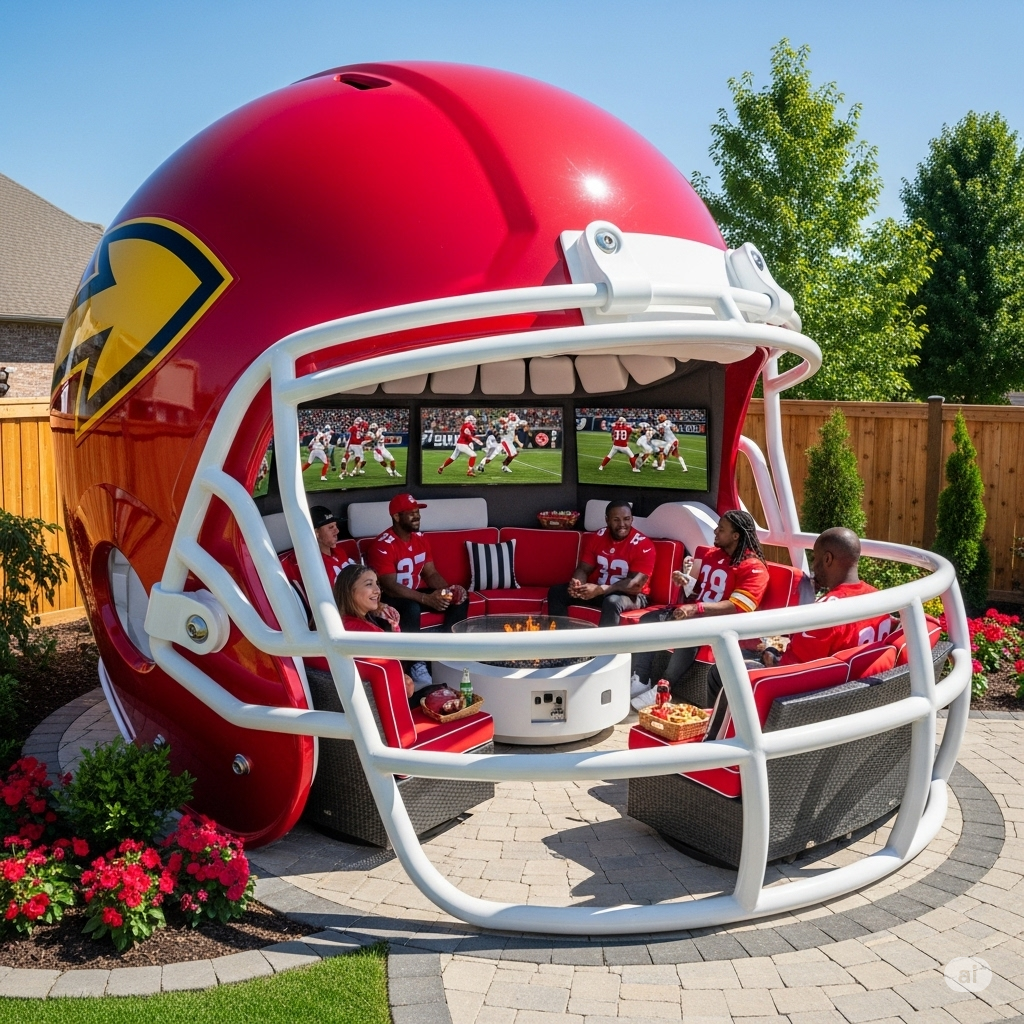 Game-Day Glory in Your Backyard: The Football Helmet Gazebo You Didn't Know You Needed