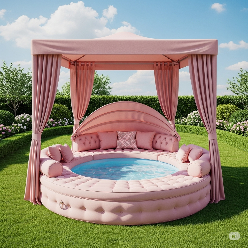 What is an Inflatable Canopy Pool Sofa?