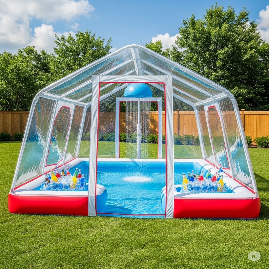 What Are Inflatable Shower Paddling Pools with Built-In Cooler?
