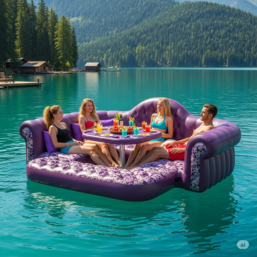 What is an Inflatable Sofa Lake Party Float?