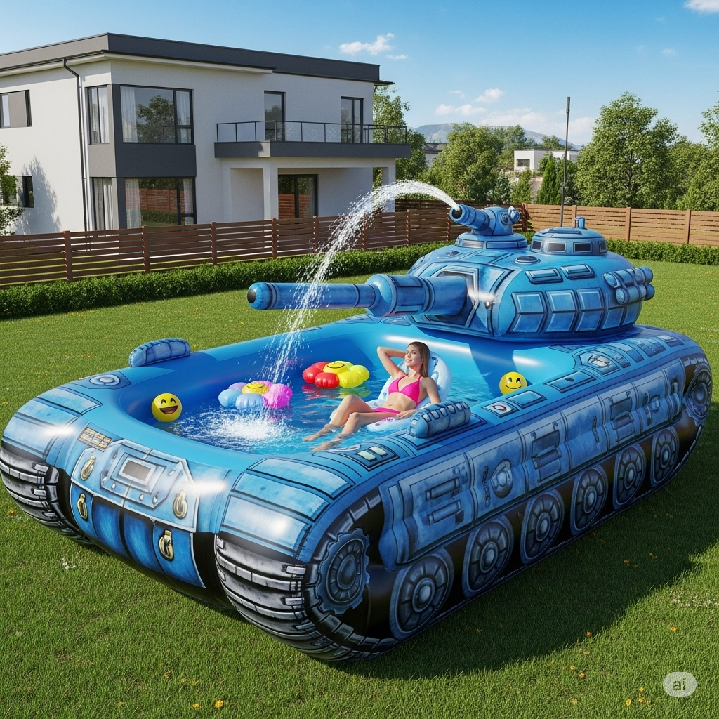 What Is an Inflatable Tank Shaped Pool?