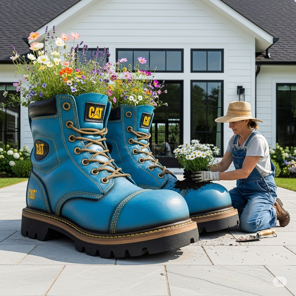 Best Uses for an Excavator Boot Planter