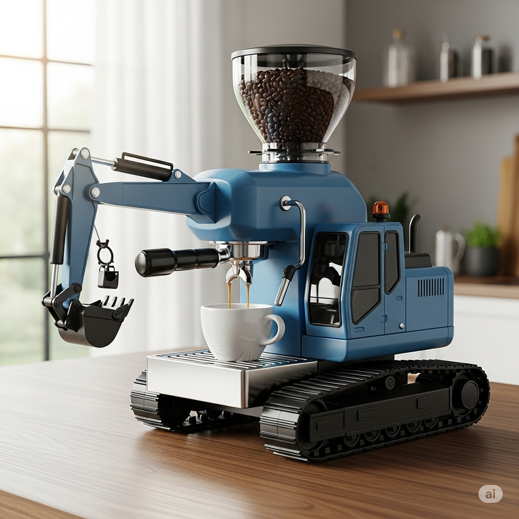 Different Designs of Excavator Coffee Makers