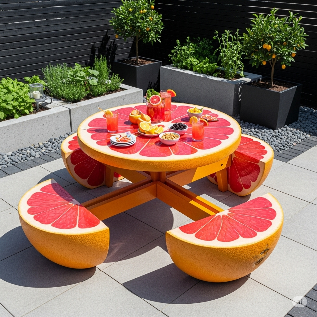 DIY Fruit Picnic Table Ideas