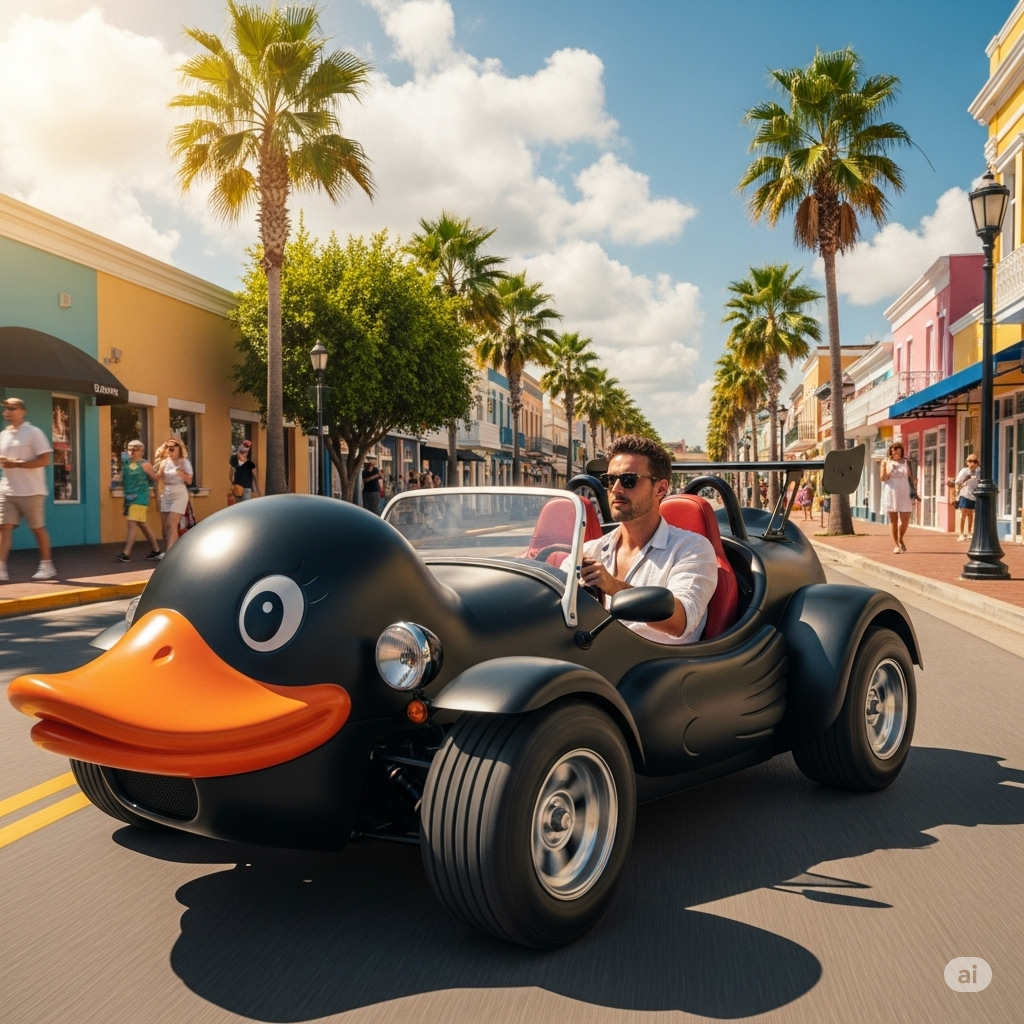 Where You Might See a Giant Duck Roadster