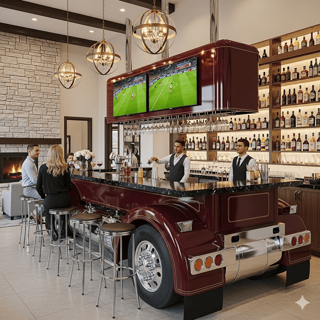 Styles of Semi-Truck Home Bars
