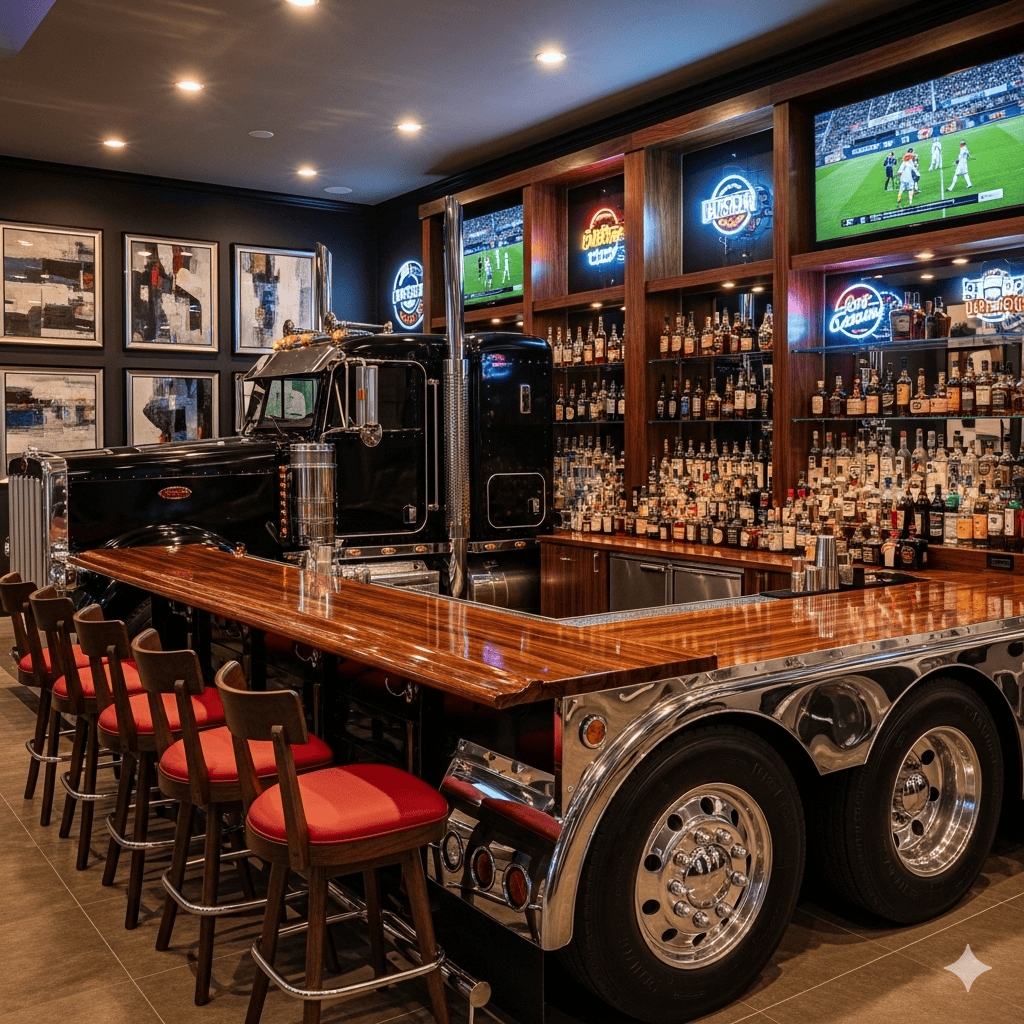 Benefits of a Semi-Truck Home Bar