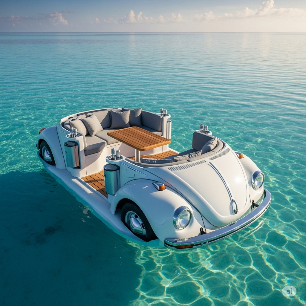 Best Uses for a VW Beetle Floating Lounge