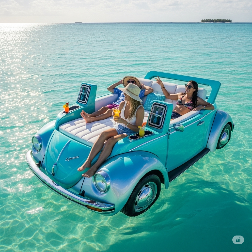 What Is a VW Beetle Floating Lounge?