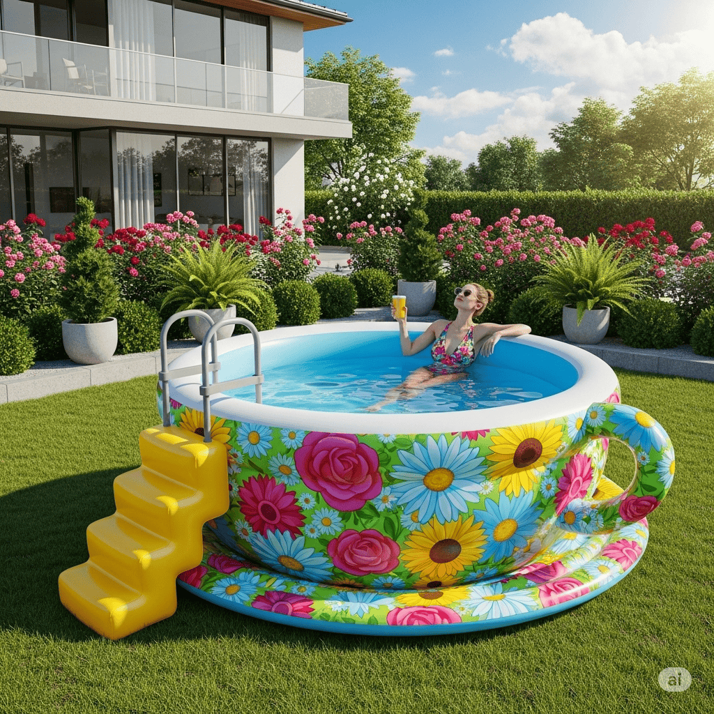 What Is an Inflatable Teacup Pool?