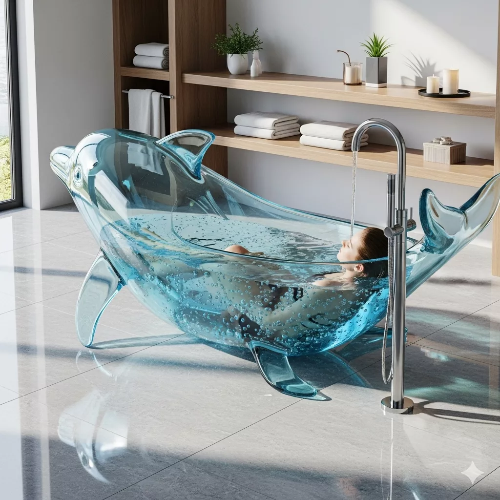 What is a Glass Sea Creature Bathtub?