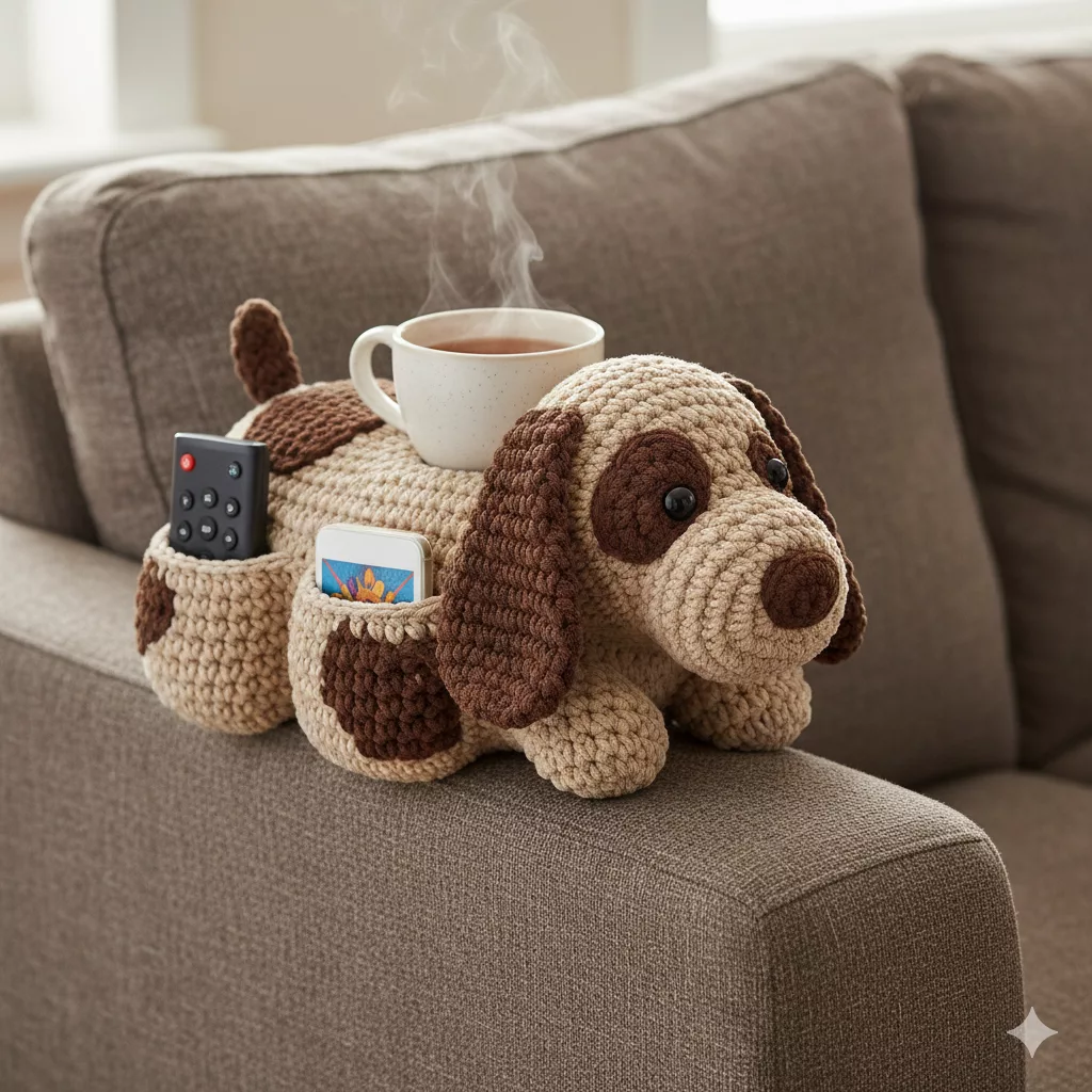 Styling Your Crocheted Dog Sofa Organizer