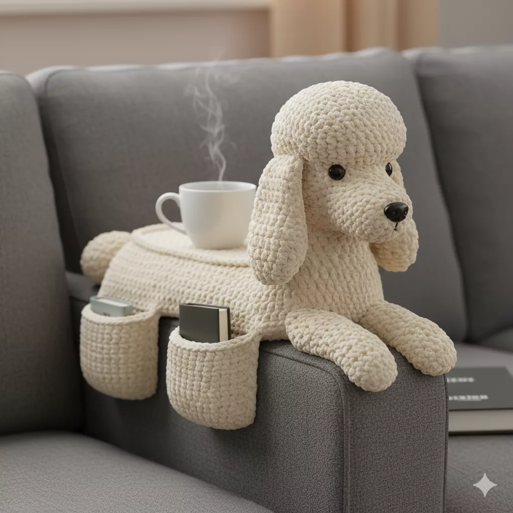 What Is a Crocheted Dog Sofa Organizer?