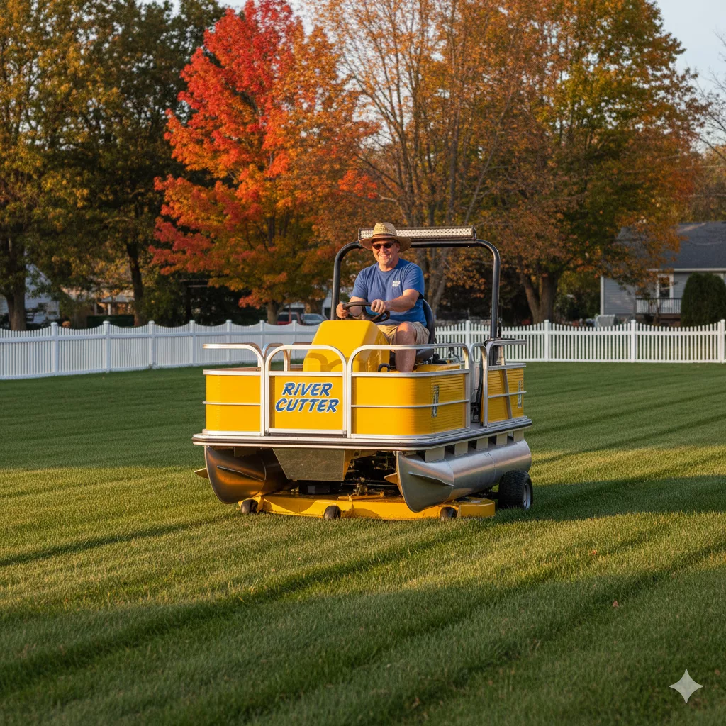 Types of Pontoon Boat Riding Mower Designs