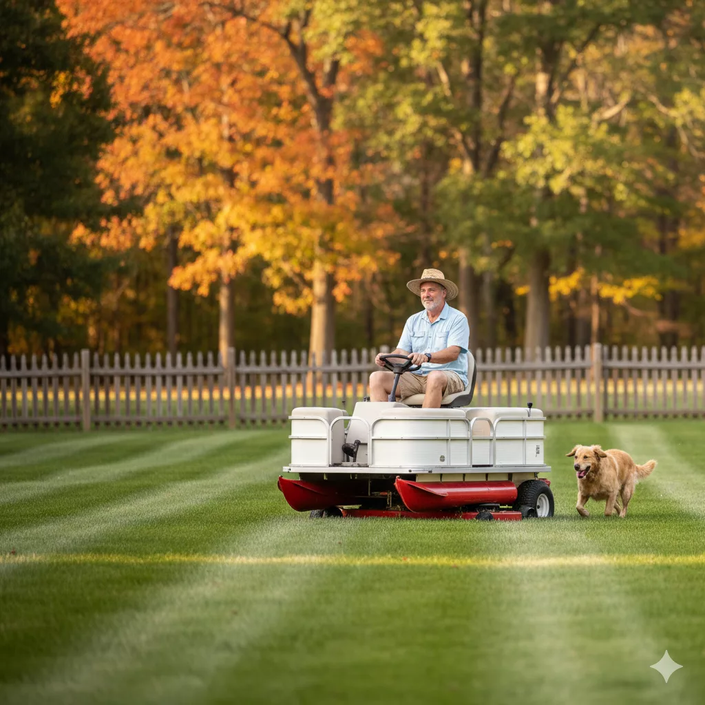 Why Would You Need a Pontoon Boat Riding Mower?