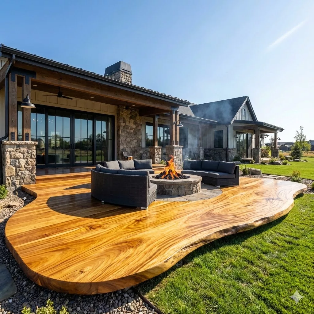 What is a Wood Slab Patio?