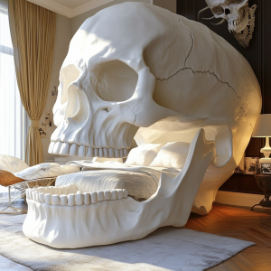 Skull-Shaped Beds: Transforming Bedrooms with Bold Artistic Expression