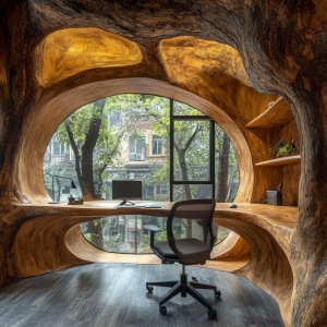 Bringing Nature Indoors: The Rise of the Tree Trunk-Shaped Office
