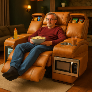 The Throne of Total Comfort: Discover the Recliner with a Built-in Kitchen!