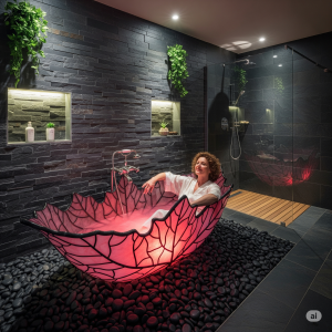 Bathe in Beauty: Discover the Enchanting Stained Glass Leaf Bathtub