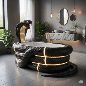 Unleash Your Inner Serpent: Dive into the Striking Design of a Cobra Tub!