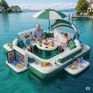 Drift into Bliss: Unwind on the Water with an Inflatable Floating Lounge!