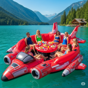 Blast Off to Fun: Launch Your Party into Orbit with an Inflatable Sci-Fi Spaceship Party Float!