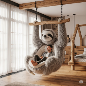Embrace the Ultimate Chill: Unwind in a Sloth Swing Lounger!