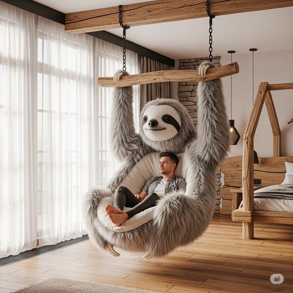 Embrace the Ultimate Chill: Unwind in a Sloth Swing Lounger!