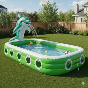 Dolphin Inflatable Pool – Fun, Whimsical, and Perfect for Summer