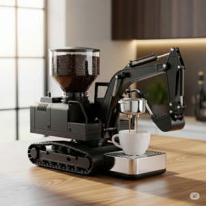 Excavator Coffee Maker – Brewing Power with Heavy-Duty Style