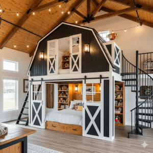 Barn Bunk Bed – Rustic Charm Meets Functional Fun
