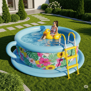 Inflatable Teacup Pool – A Whimsical Summer Retreat