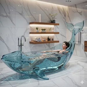 Glass Sea Creature Bathtub: Transform Your Bathroom Into an Underwater Paradise