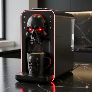Gothic Skull Coffee Maker: Brew Your Morning with Dark Elegance
