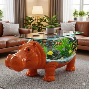 Hippo Aquarium Coffee Table: The Ultimate Statement Piece for Your Living Room