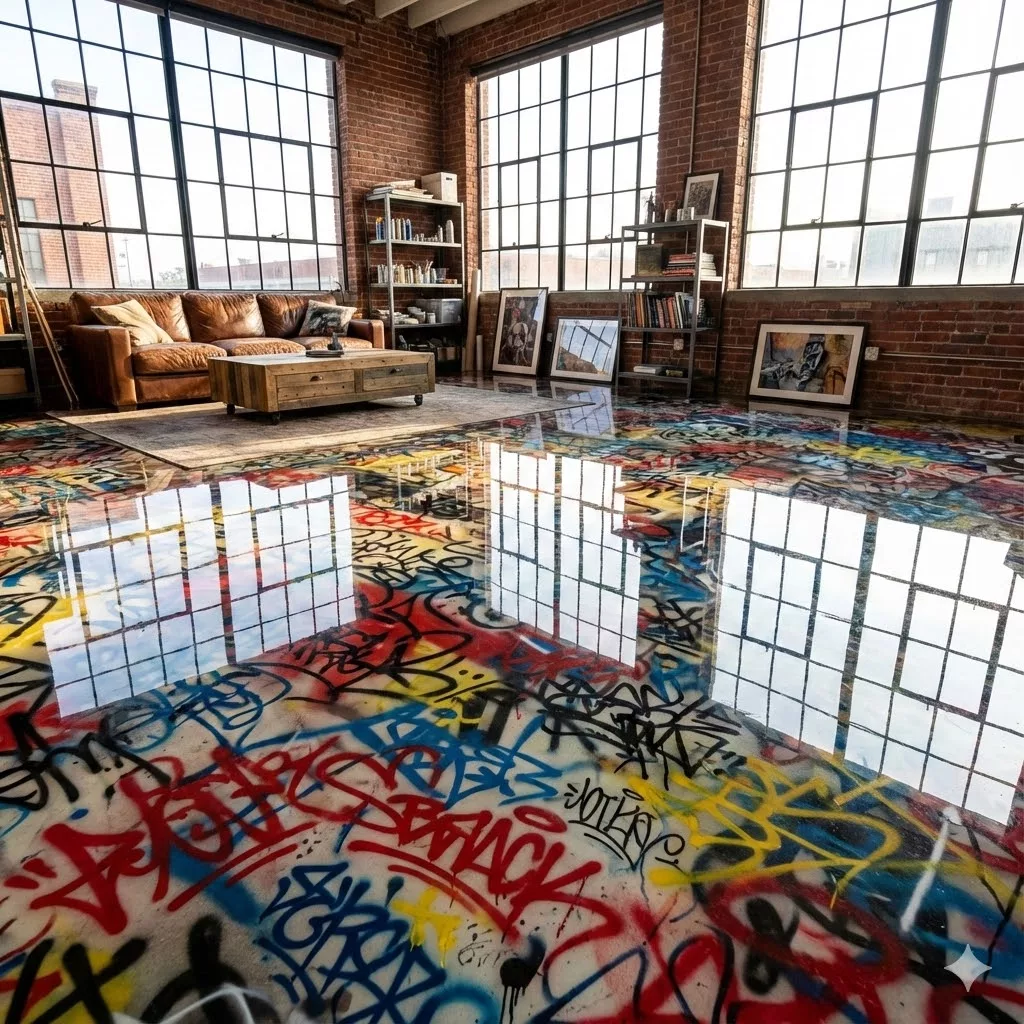 Epoxy Graffiti Floor: Transform Your Space with Urban Art Flooring