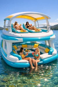 Inflatable Yacht Lake Float: Luxury Lounging on the Water