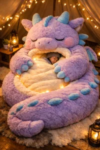Fluffy Dragon Sleeping Bag: The Ultimate Cozy Adventure for Kids and Fantasy Lovers