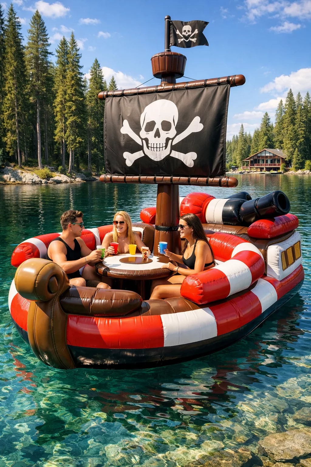 Inflatable Pirate Ship Lake Float: Set Sail for Summer Adventure