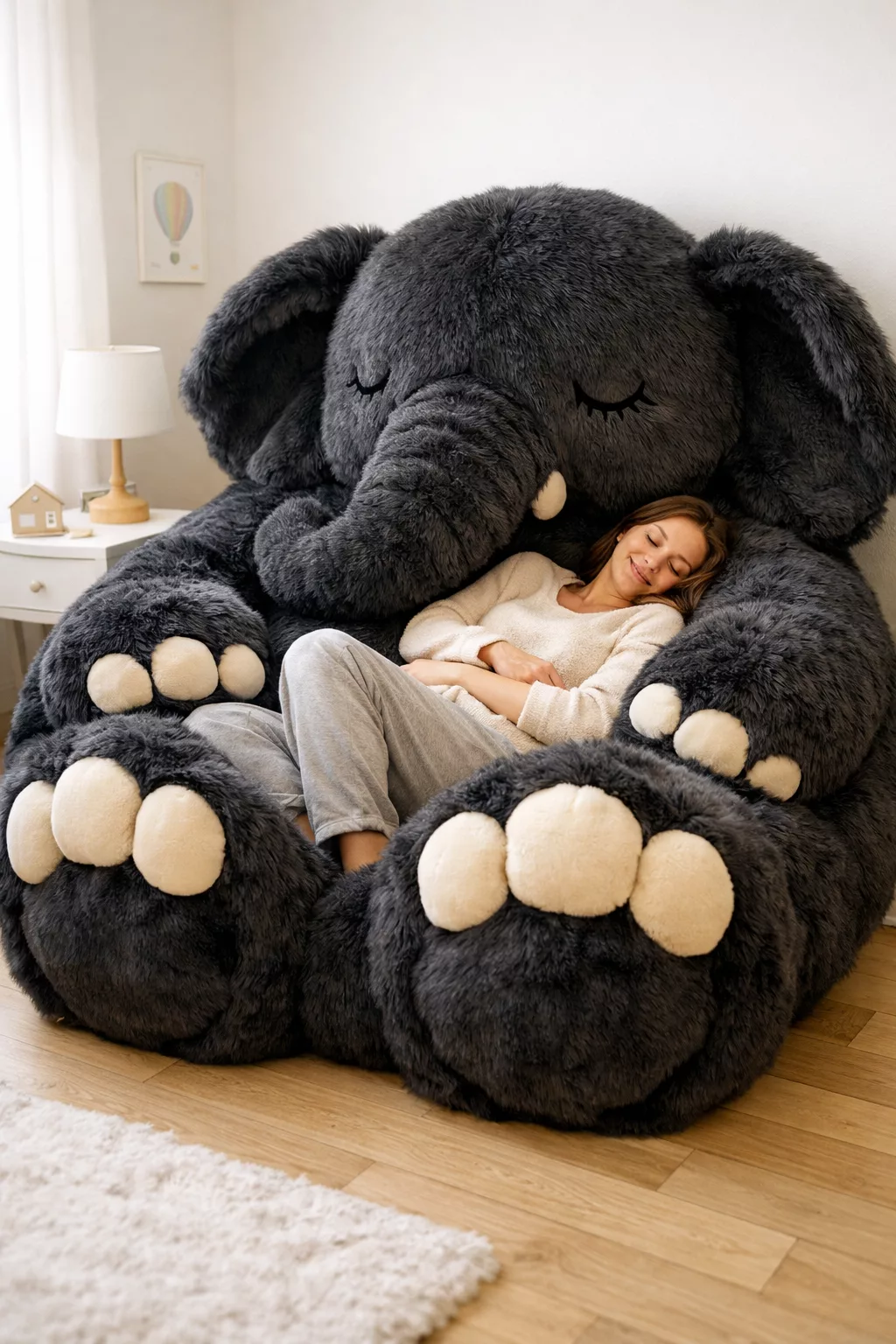 Plush Elephant Sleeping Chair: Where Comfort Meets Adorable Design